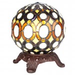 Lampa Tiffany Yellow Globe Ø 20x25 cm, Clayre & Eef